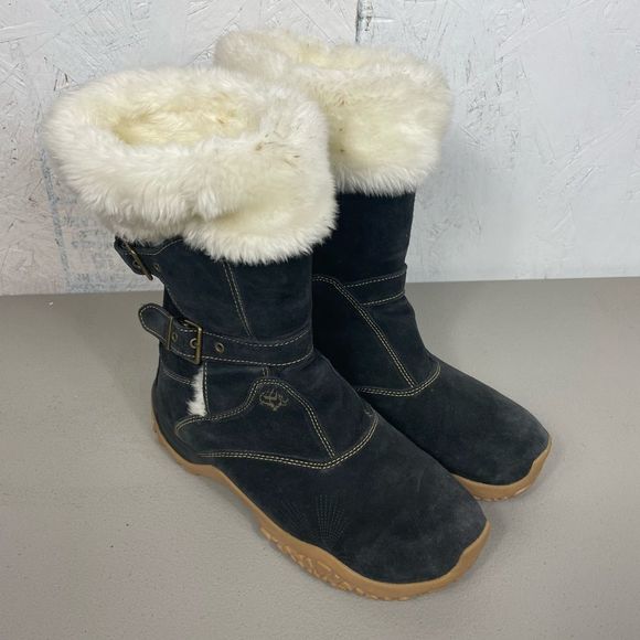 Salomon Shoes - Salomon Lhasa Contragrip Winter Boots Suede Leather Waterproof 7.5 Black